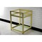 Fauceture VSP2522B7 25-Inch x 22-Inch Steel Console Sink Base with Glass Shelf, Brushed Brass VSP2522B7 - alternate 4